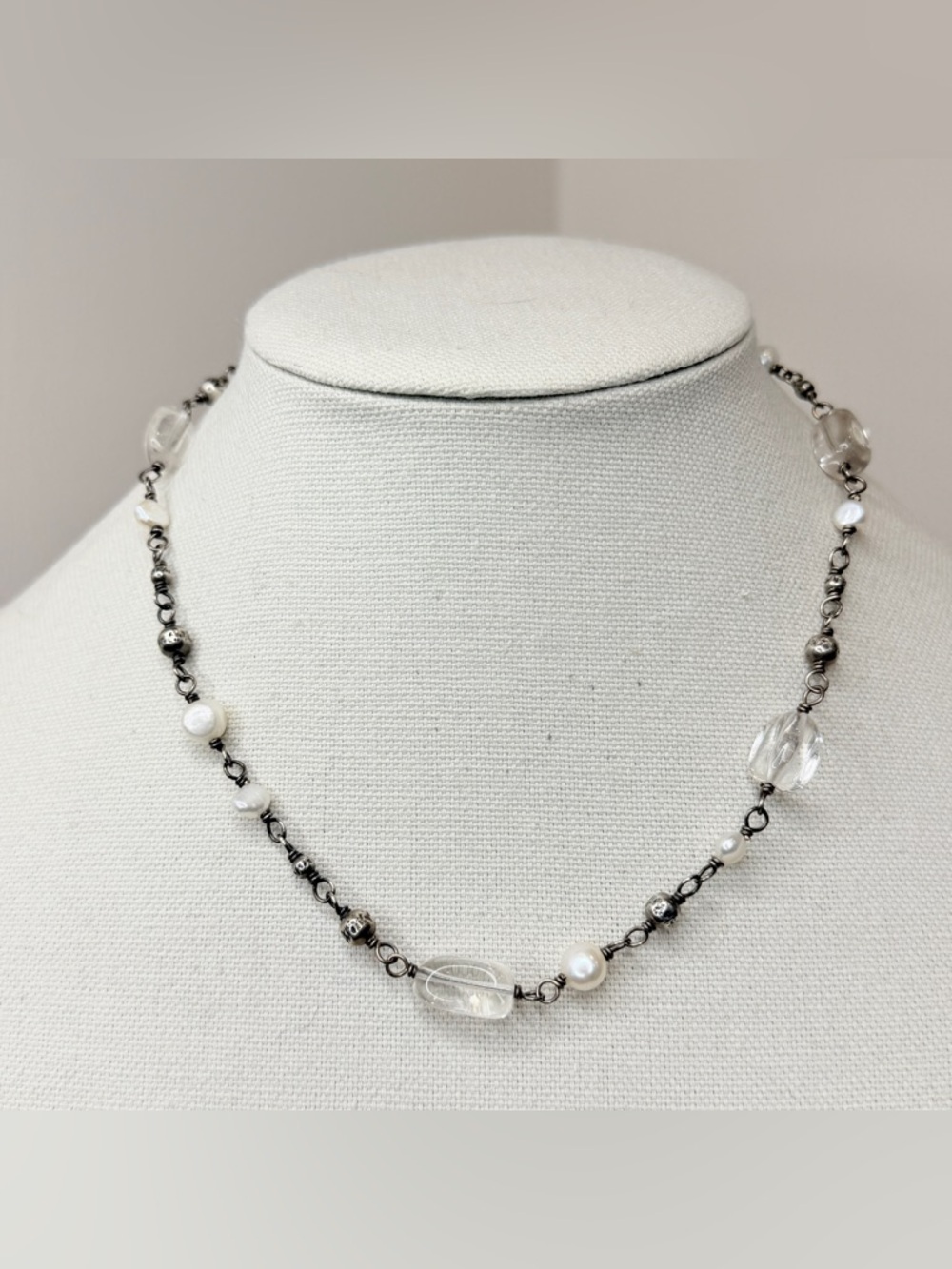 Silpada N1602 Sterling Silver Necklace features Freshwater Pearls Retired Boho
